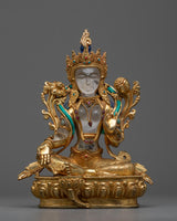green-tara-crystal Statue
