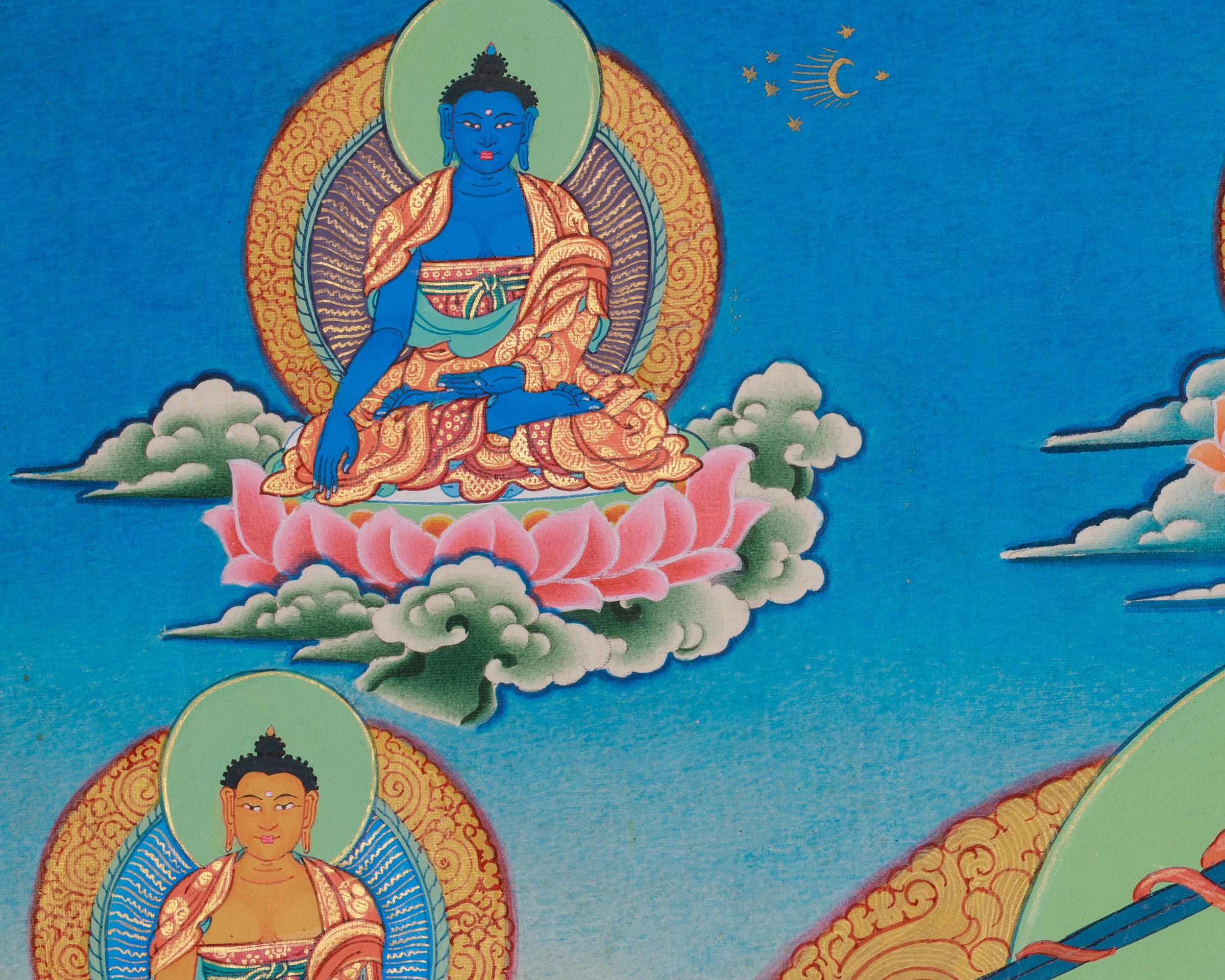 Manjushri Artwork | Sacred Hand-Painted Himalayan Wisdom Thangka