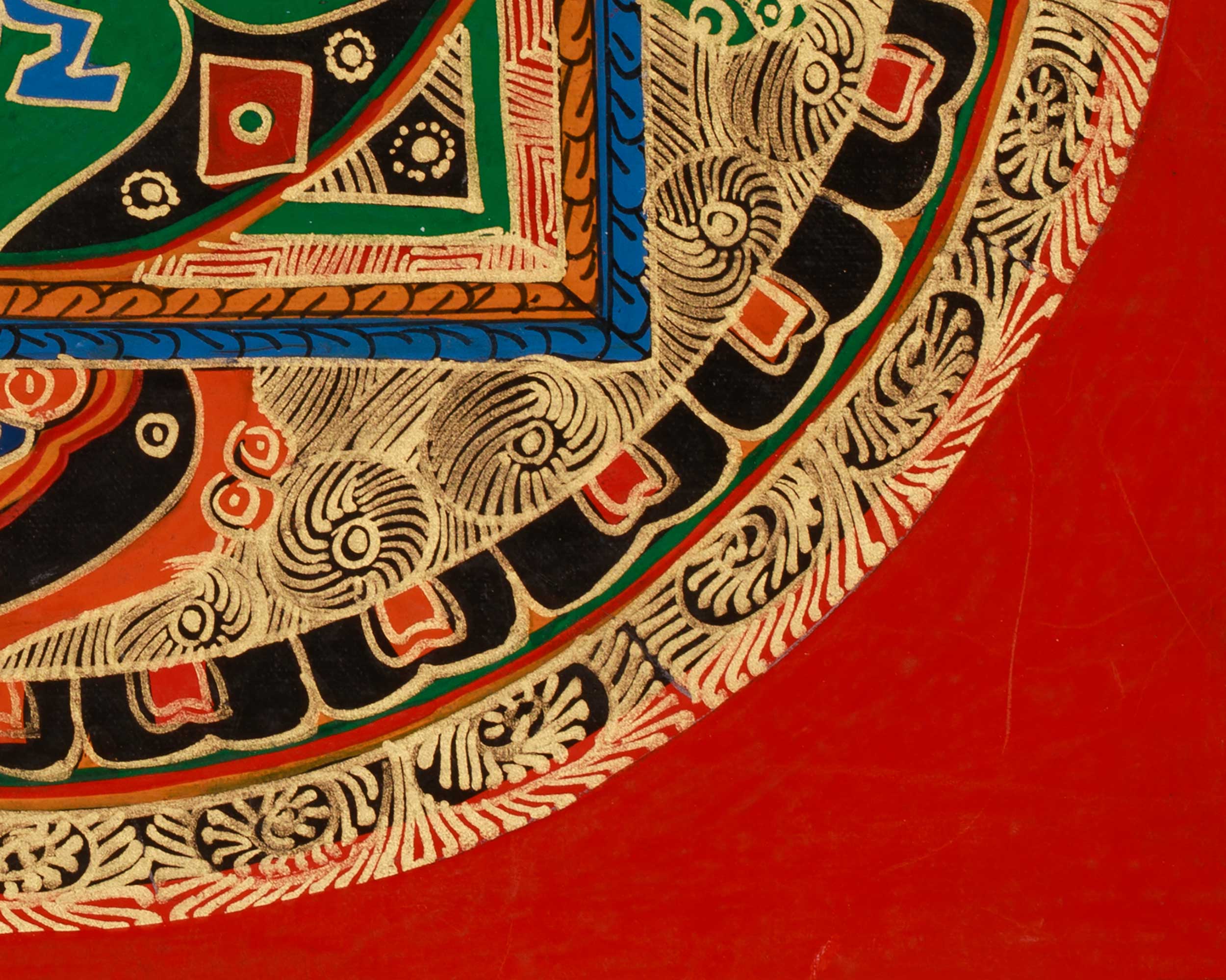 Tibetan Om Mantra Mandala | Himalayan Spiritual Visualization Painting