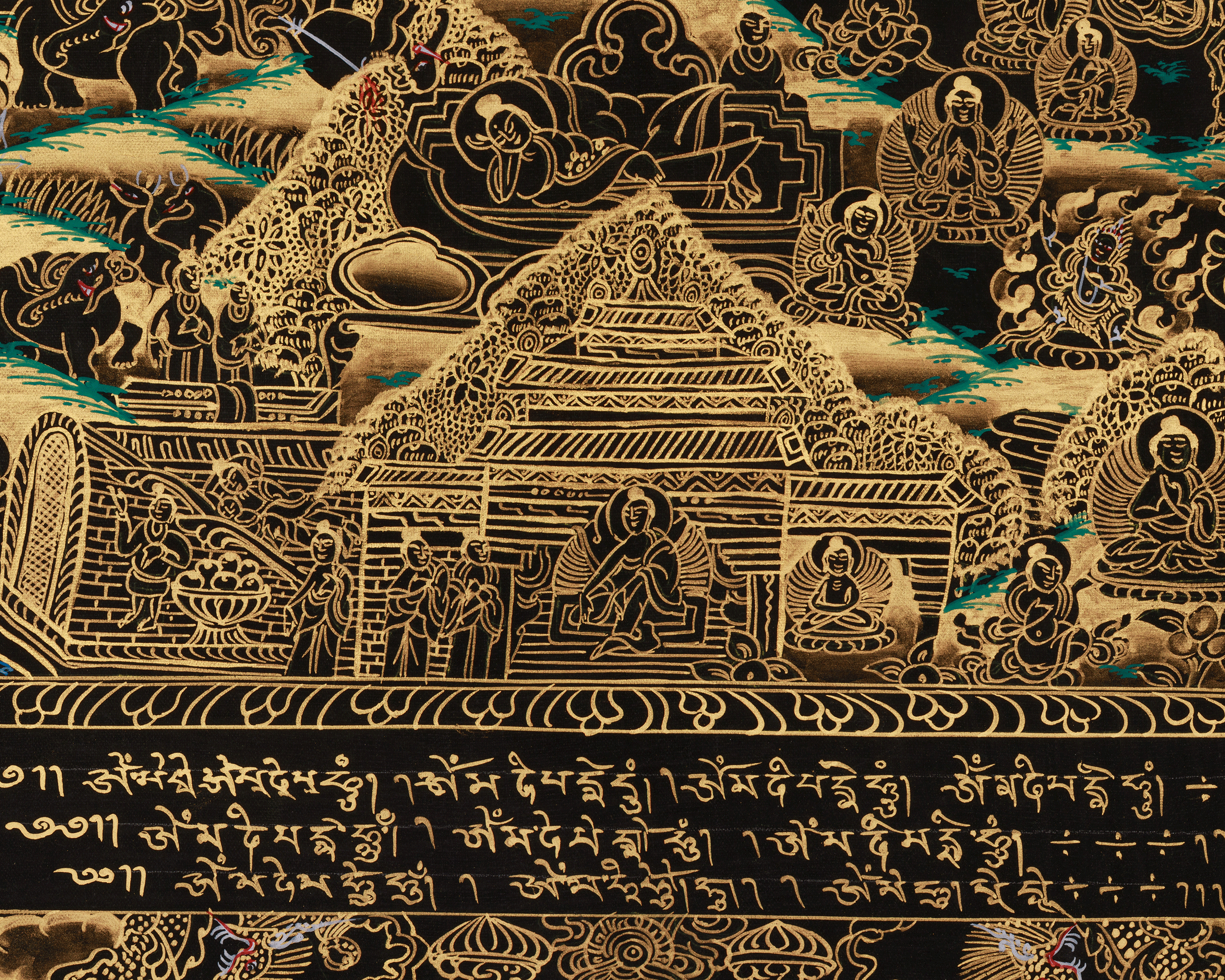 Traditional Art of Buddha Life Story Thangka | Shakyamuni Buddha Thangka