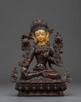 Oxidized Female Enlightenment Deity White Tara