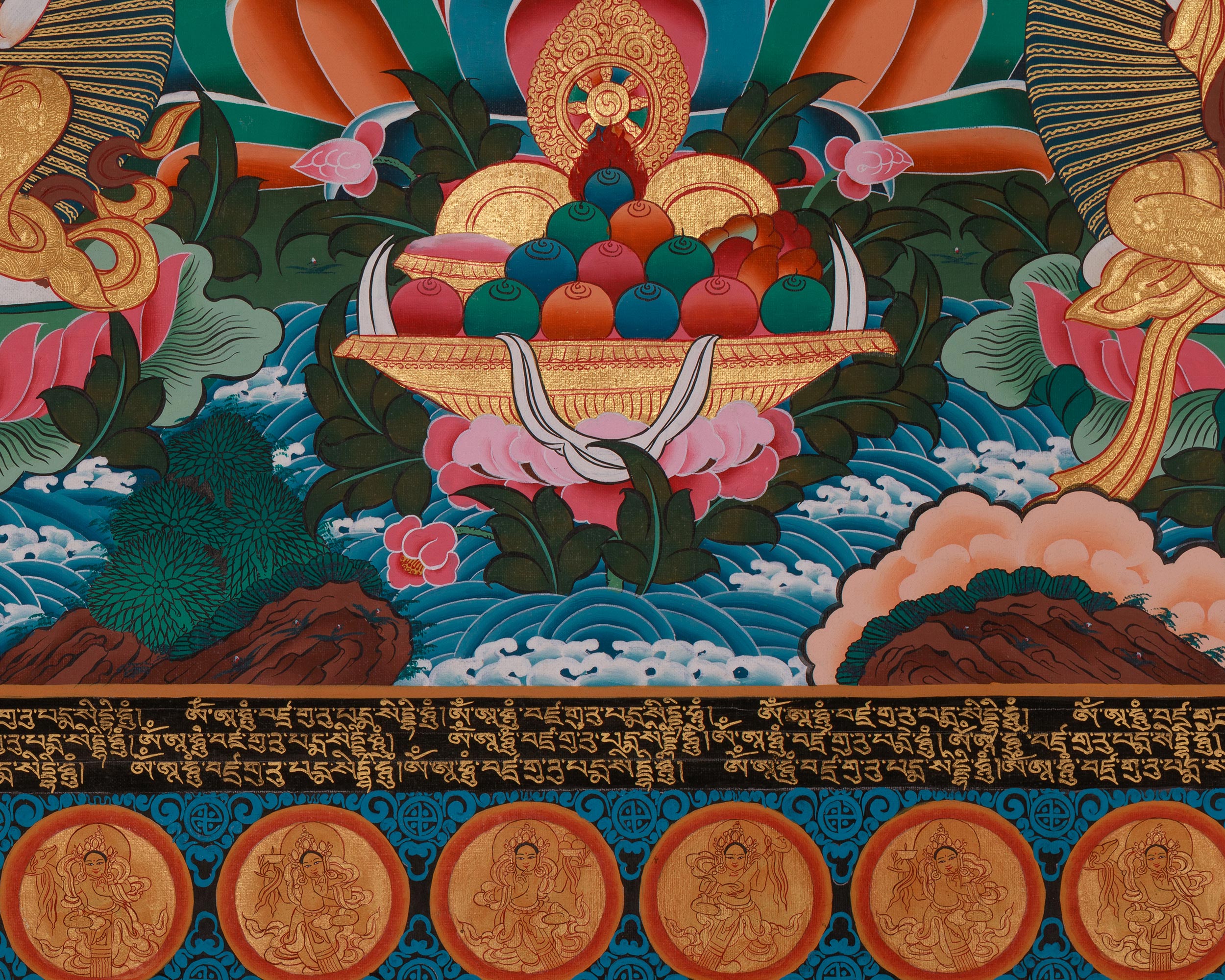Tibetan deity Guru Rinpoche Thangka | Padmasambhava Thangka