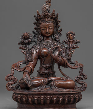 White Tara 9 Inches Tall Statue 