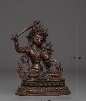 manjushri-bodhisattva-oxidized-statue