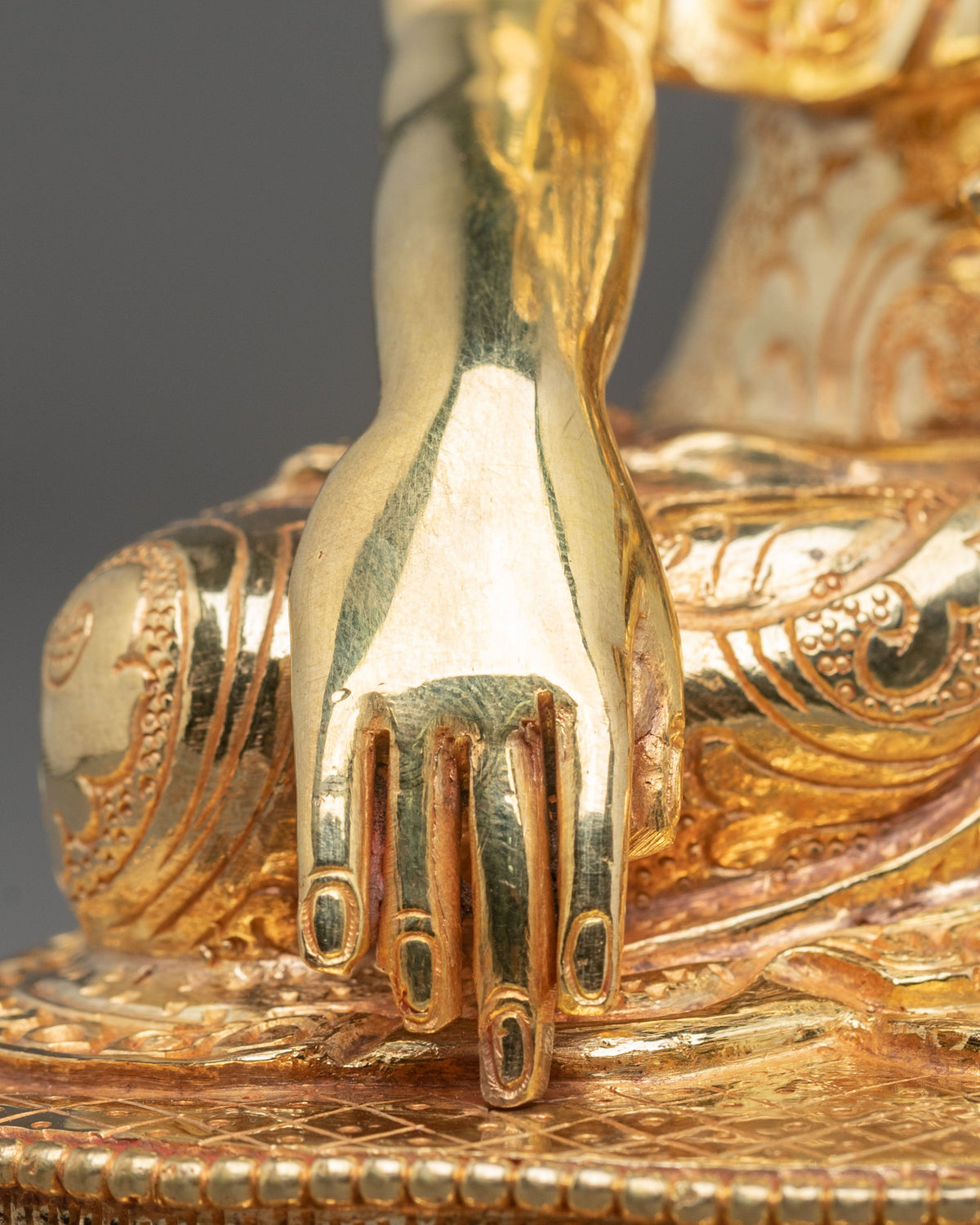 Namo Altar Shakyamuni Buddha Figurine | Gold Plated Buddhist Sculpture