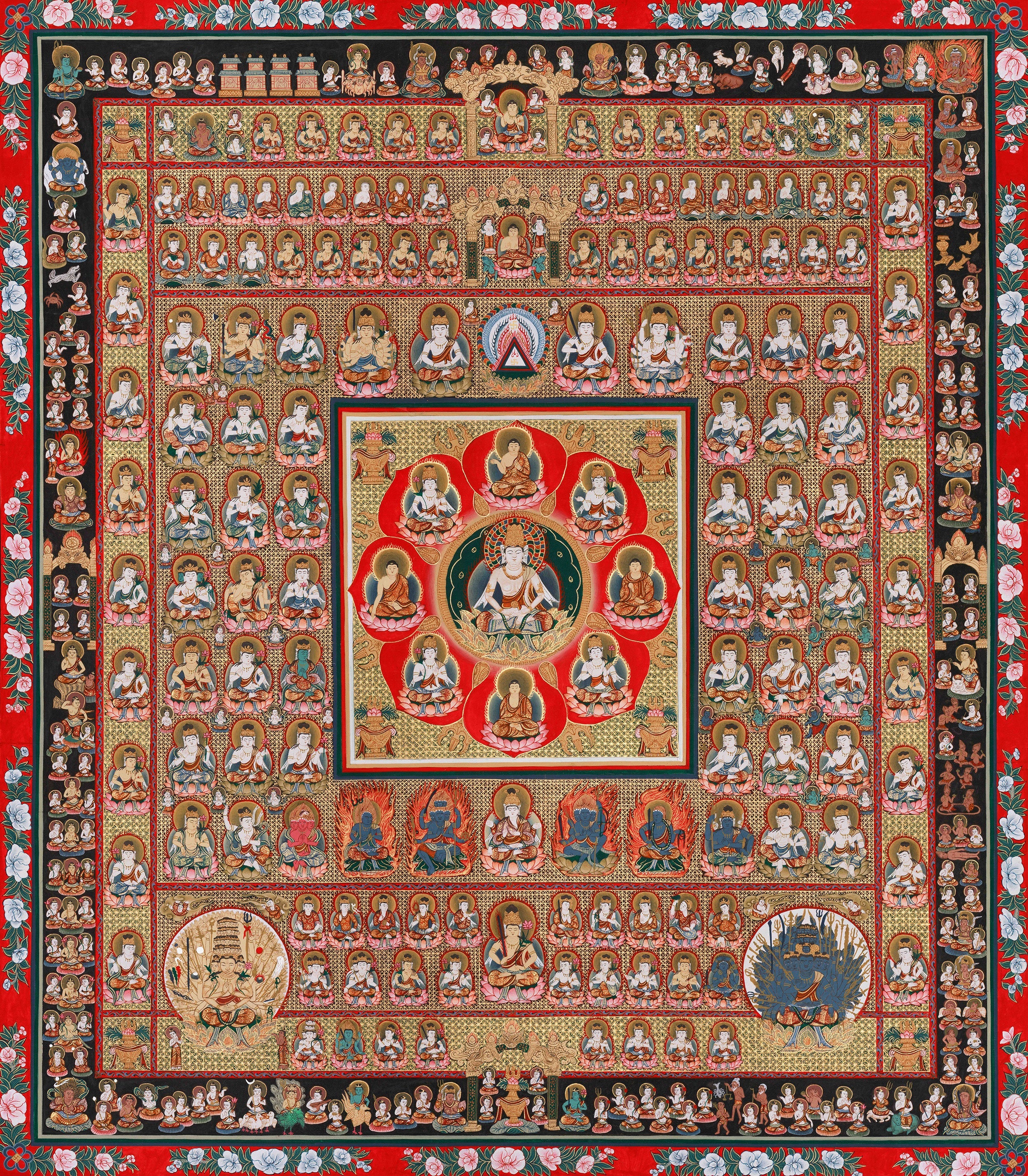 Ryokyi Mandala Artwork | Hand Painted Buddhist Two Realms Mandala