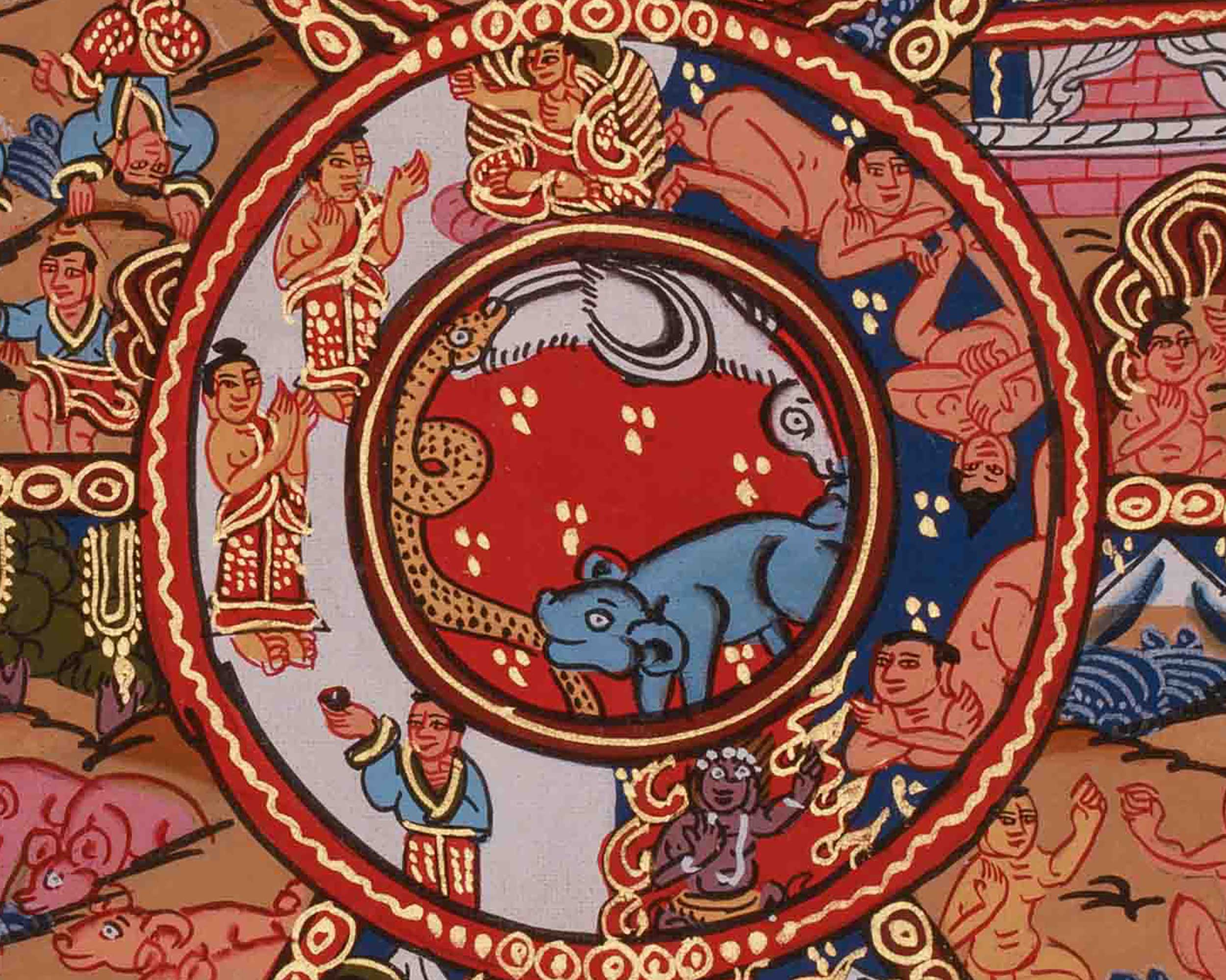 Tibetan Wheel of Life Artwork | Teaching Samsara and the Path to Freedom