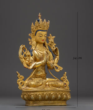 Radiant Chenrezig Statue: The Compassionate Bodhisattava