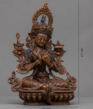 Tishna Manjushri Namasangiti Practice Statue | Tibetan Bodhisattva Of Wisdom Statue