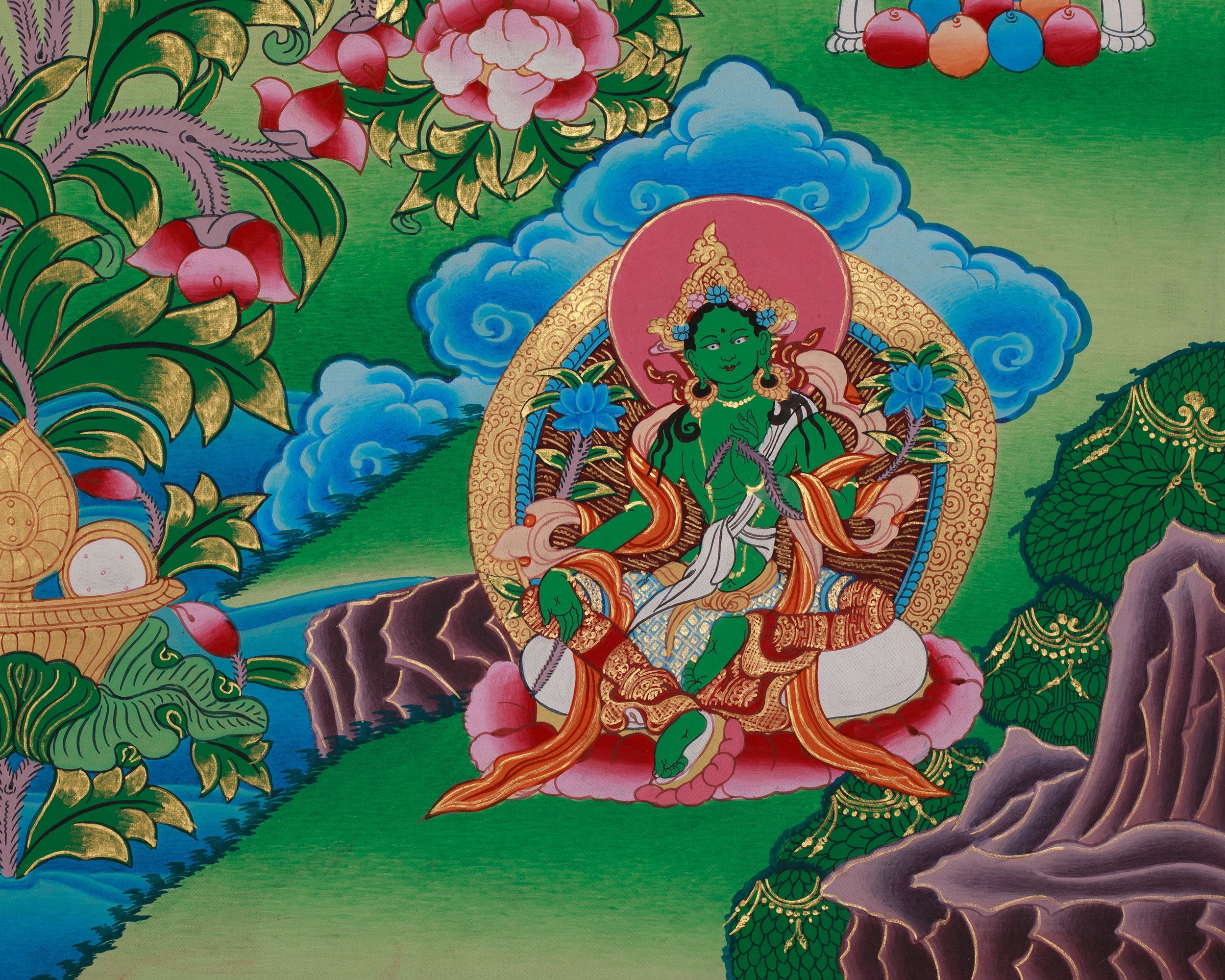 Buddhist Medicine Buddha Thangka | Bhaisajyaguru Artwork