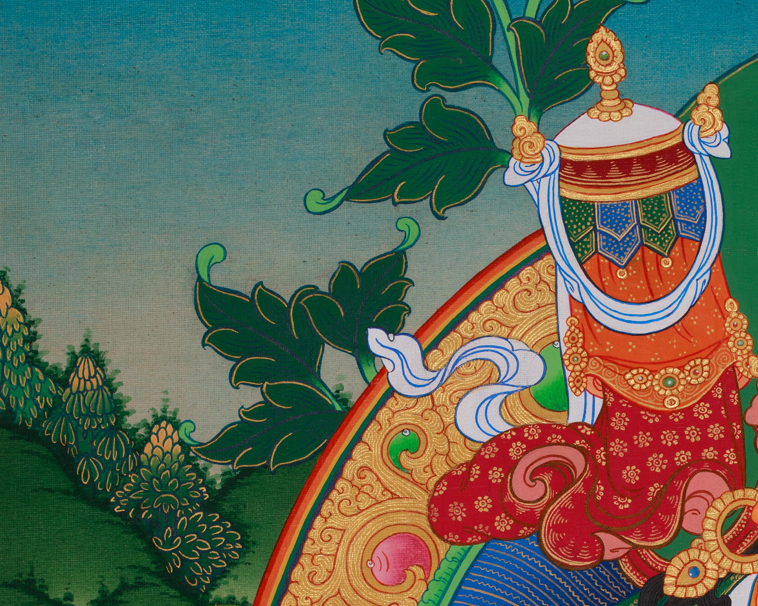 Sacred Namtoshe Thangka | Tibetan Buddhist Guardian King of the North