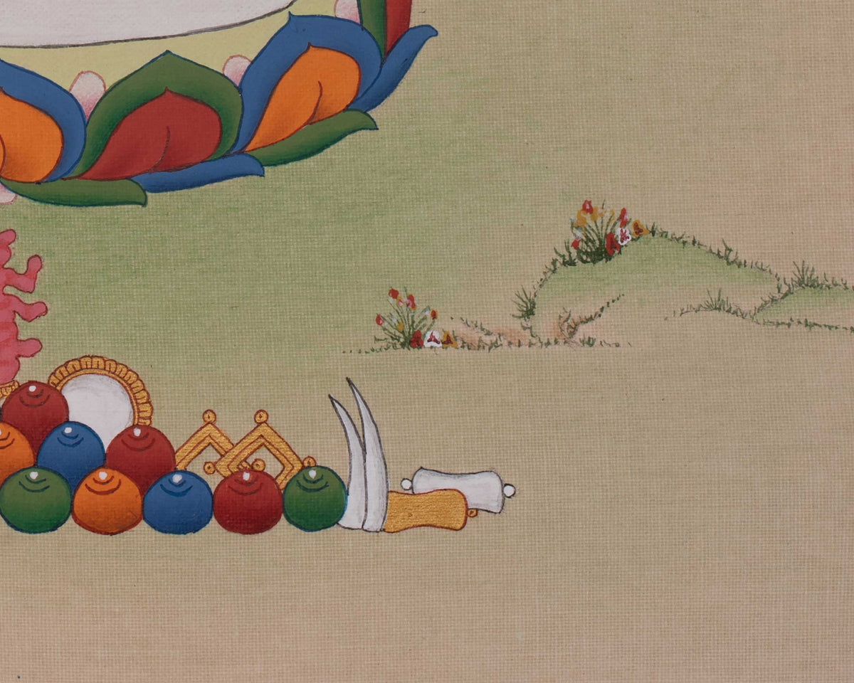 Tibetan Machig Labdron Art | Sacred Chöd Lineage Buddhist Painting of Wisdom and Liberation