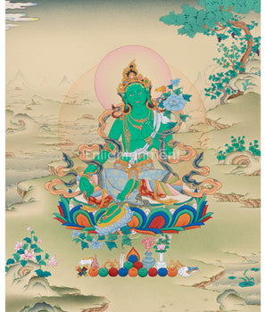 compassionate-saviour-green-tara-thangka
