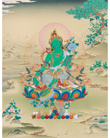 compassionate-saviour-green-tara-thangka