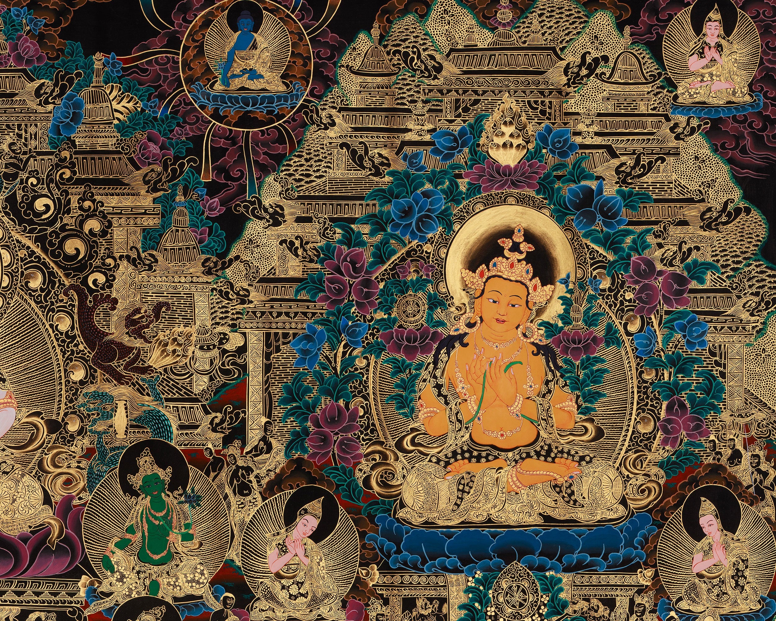 Spiritual Thangka of Vajrasattva | Purification Deity