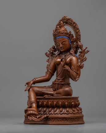 green-tara-oxidized-sculpture-for altar