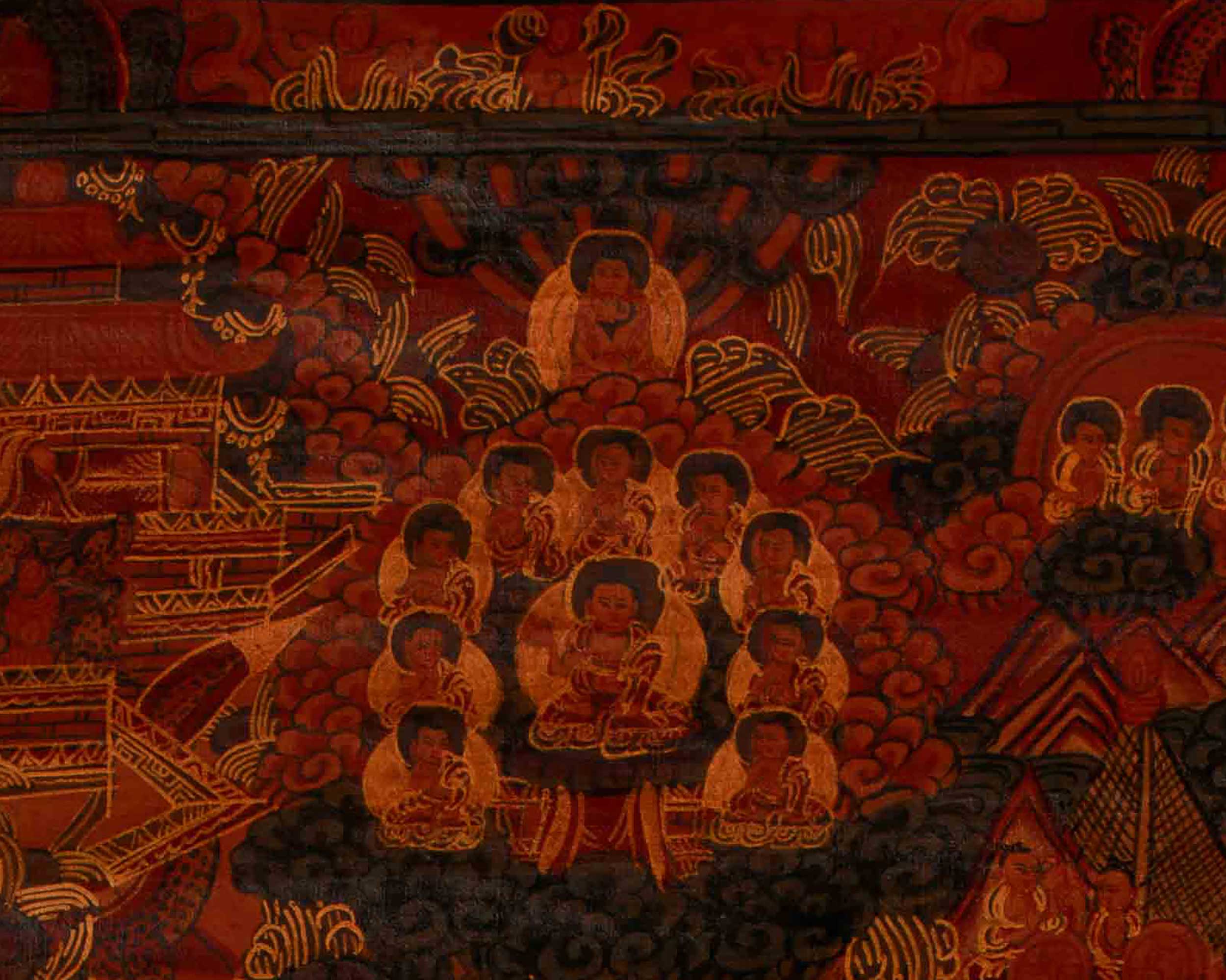 Tibetan Buddha Life Story Thangka | The Path from Royal Life to Enlightenment