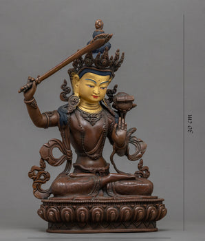 Manjushri Mudra Practice Statue | Historical Tibetan Buddhist Artwork