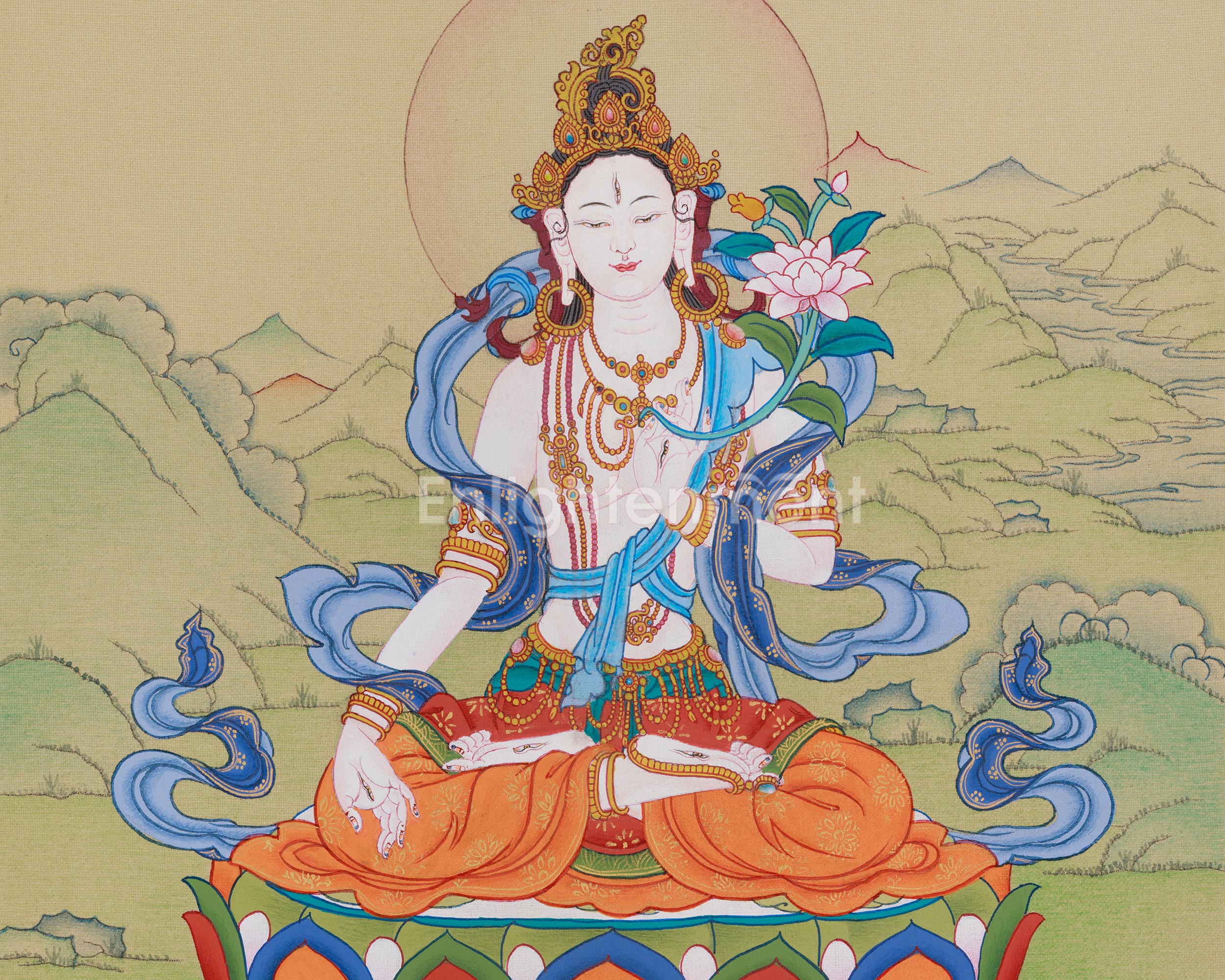 Himalayan Art Of White Tara | The Radiance of Divine Wisdom| Spiritual altar
