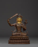 Copper Manjushri Statue for Meditation 