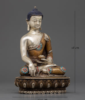 silver-plated-shakyamuni-buddha-statue