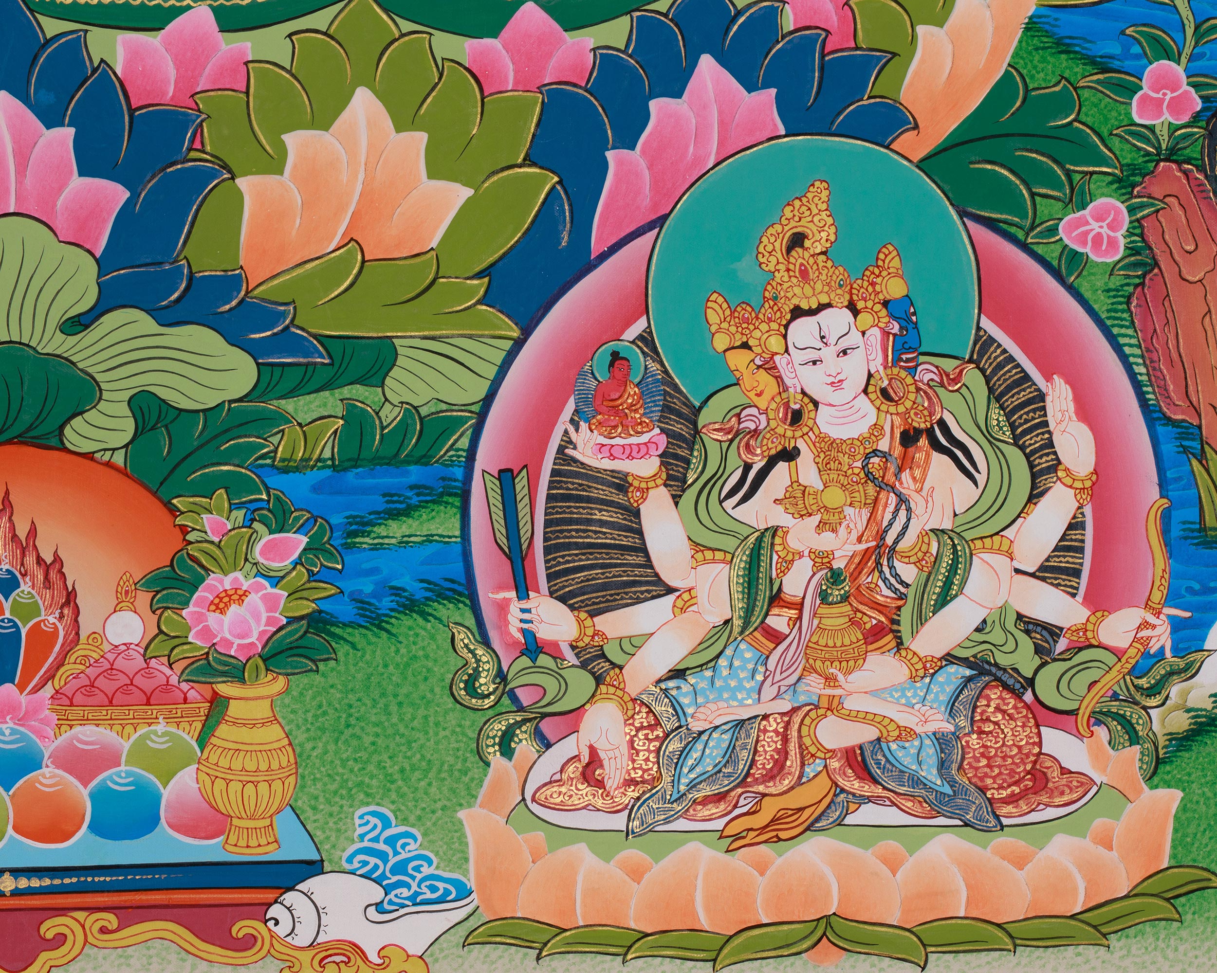 Sacred White Tara Thangka | Healing, Longevity and Compassionate Deity