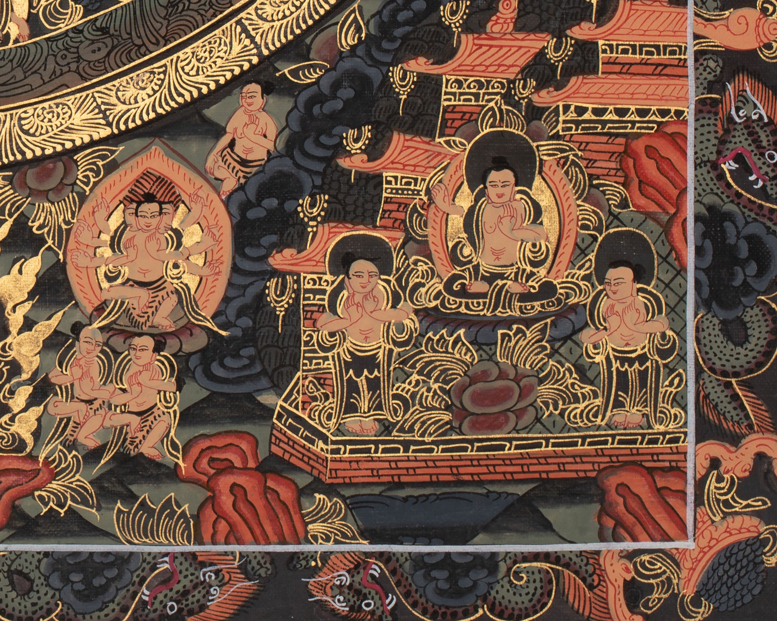 Buddha Shakyamuni Mandala Thangka | Tibetan Buddhist Mandala Art Featuring Historical Buddha