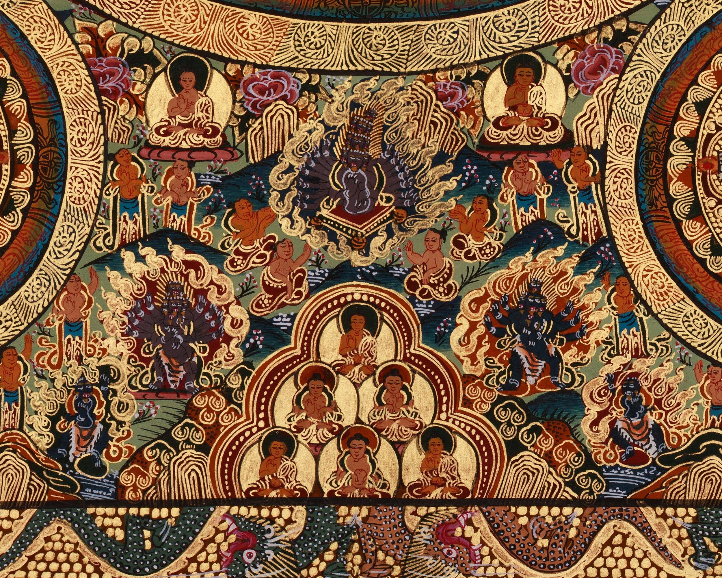 Hand-Painted Buddha Mandala Art | Meditation Altar