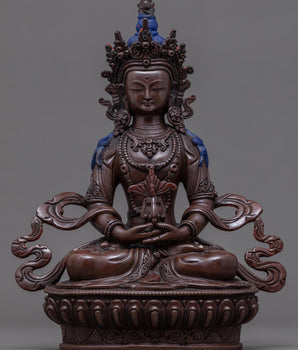 Amitayus Bodhisattva Copper Sculpture