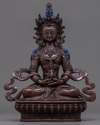 Amitayus Bodhisattva Copper Sculpture