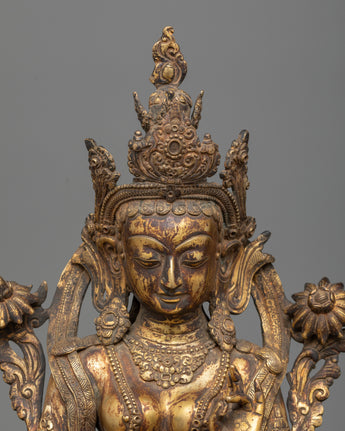 green tara antique-statue