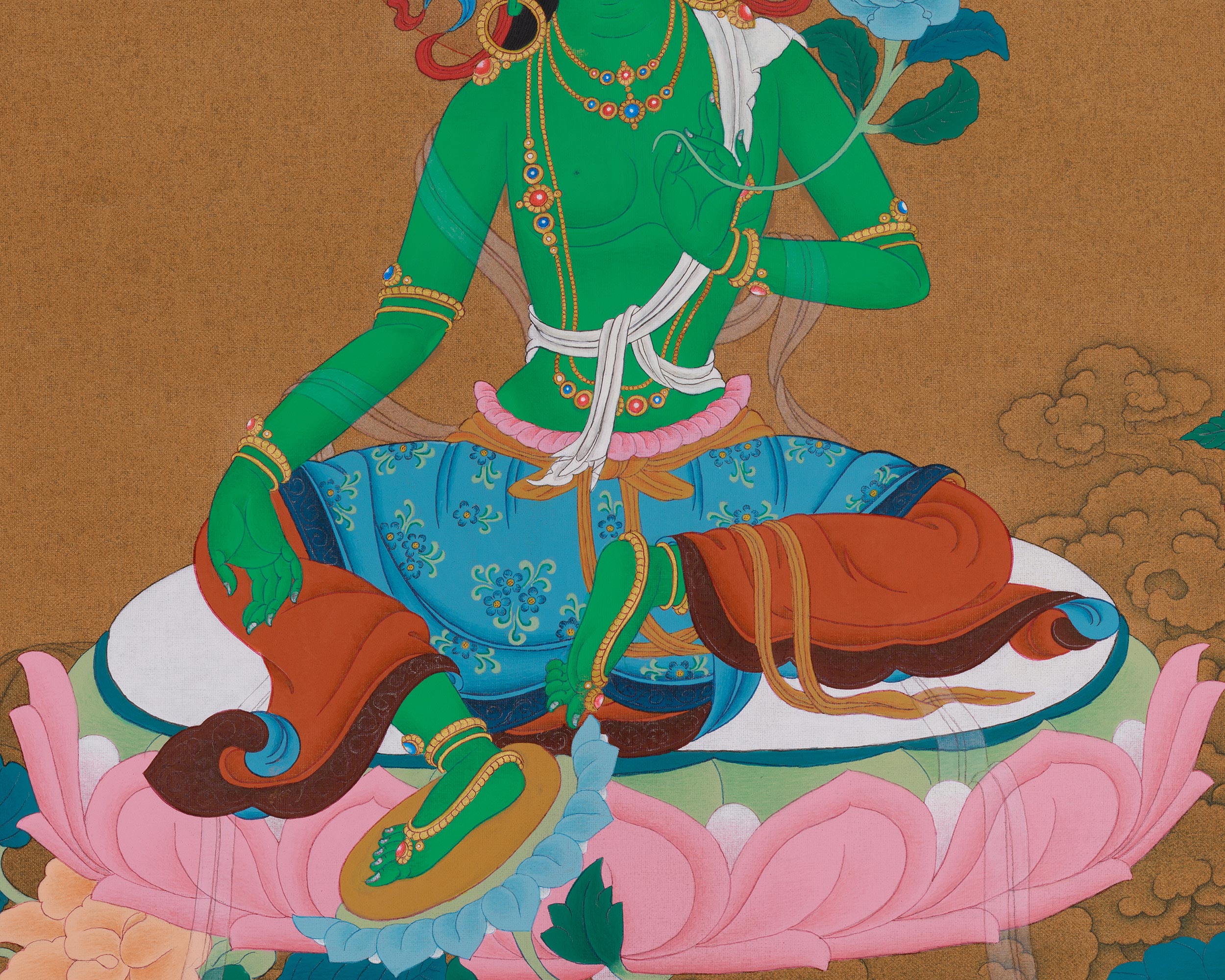 Divine Art Of Green Tara | A Vision of Serenity and Power | Meditation Altar
