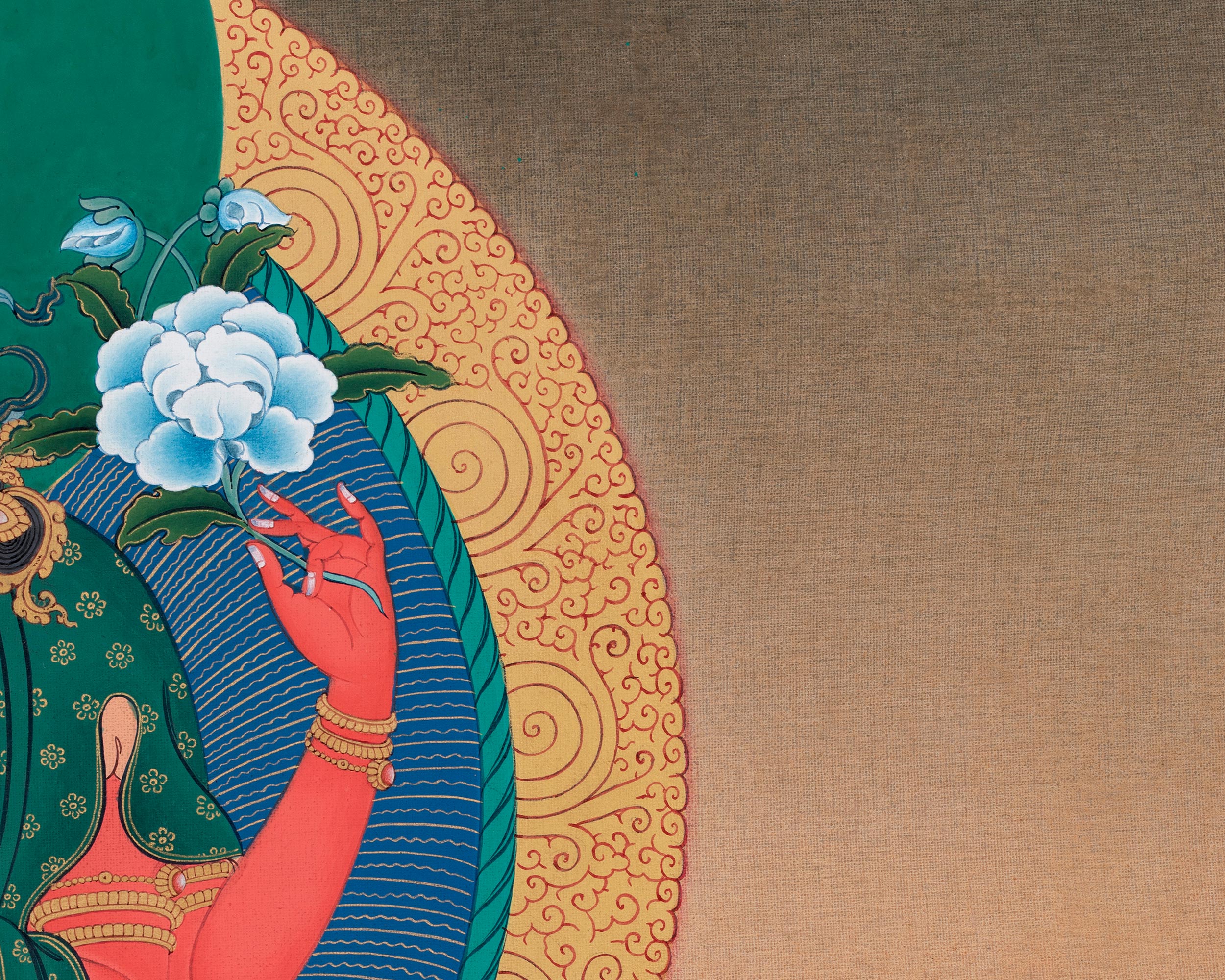 Red Chenrezig Canvas Print | Tantric Form of Compassion