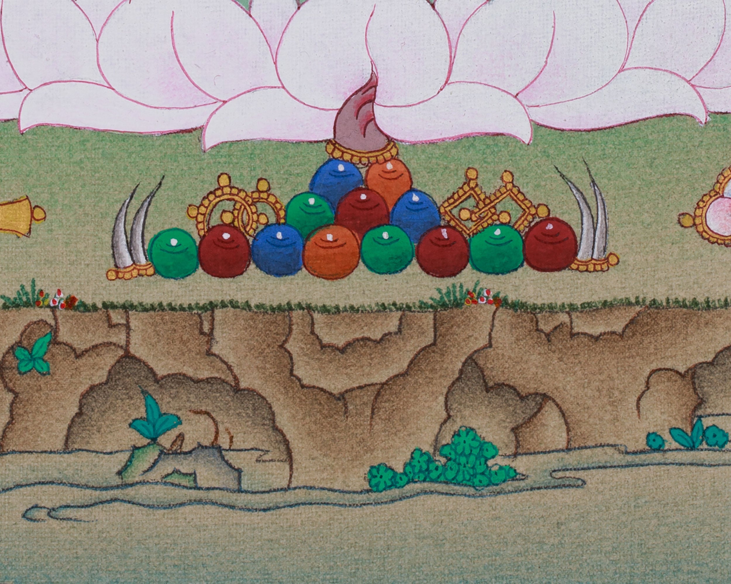 Divine Four-Armed Chenrezig Thangka | A Sacred Symbol of Compassion