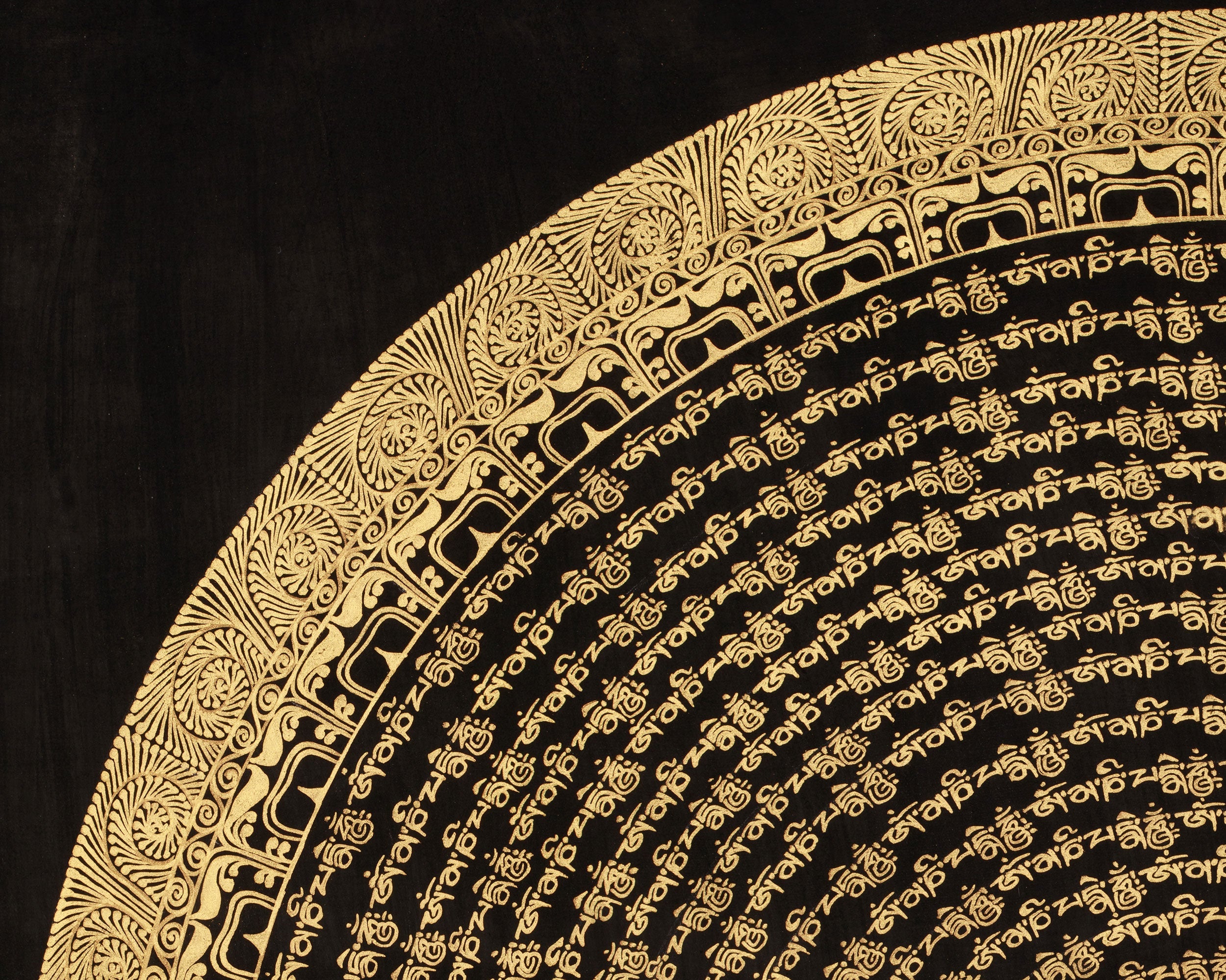 Himalayan Mantra Mandala Art | Sacred Tibetan Thangka