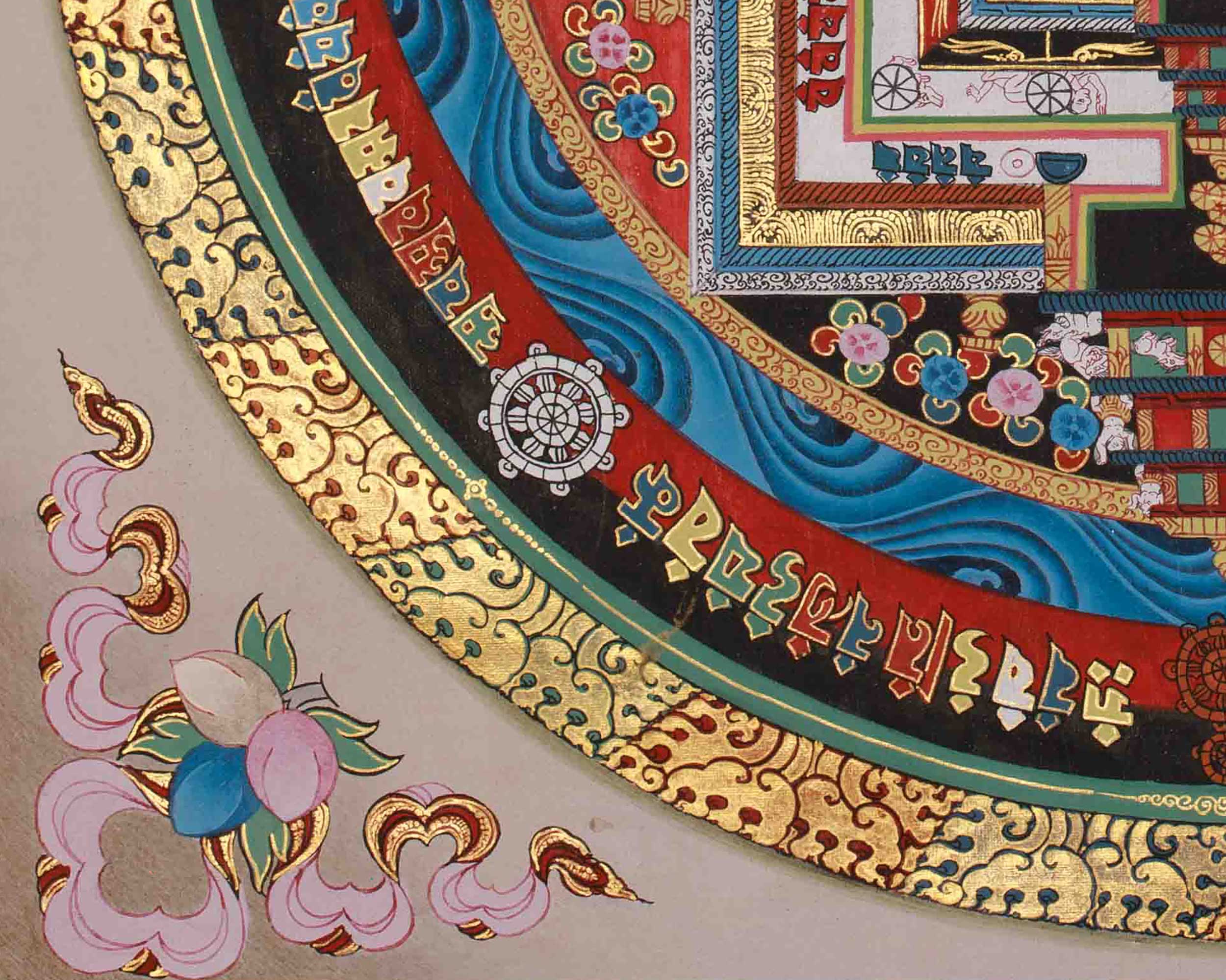 Kalachakra Mandala Wall Art | Peace, Focus, and Transformation Thangka Painting