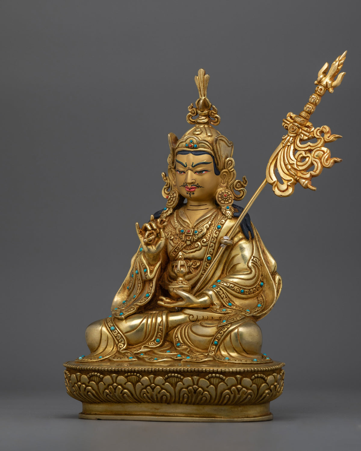 Guru Rinpoche Meditation Practice Statue | Tibetan Buddhist Master for Spiritual Practices