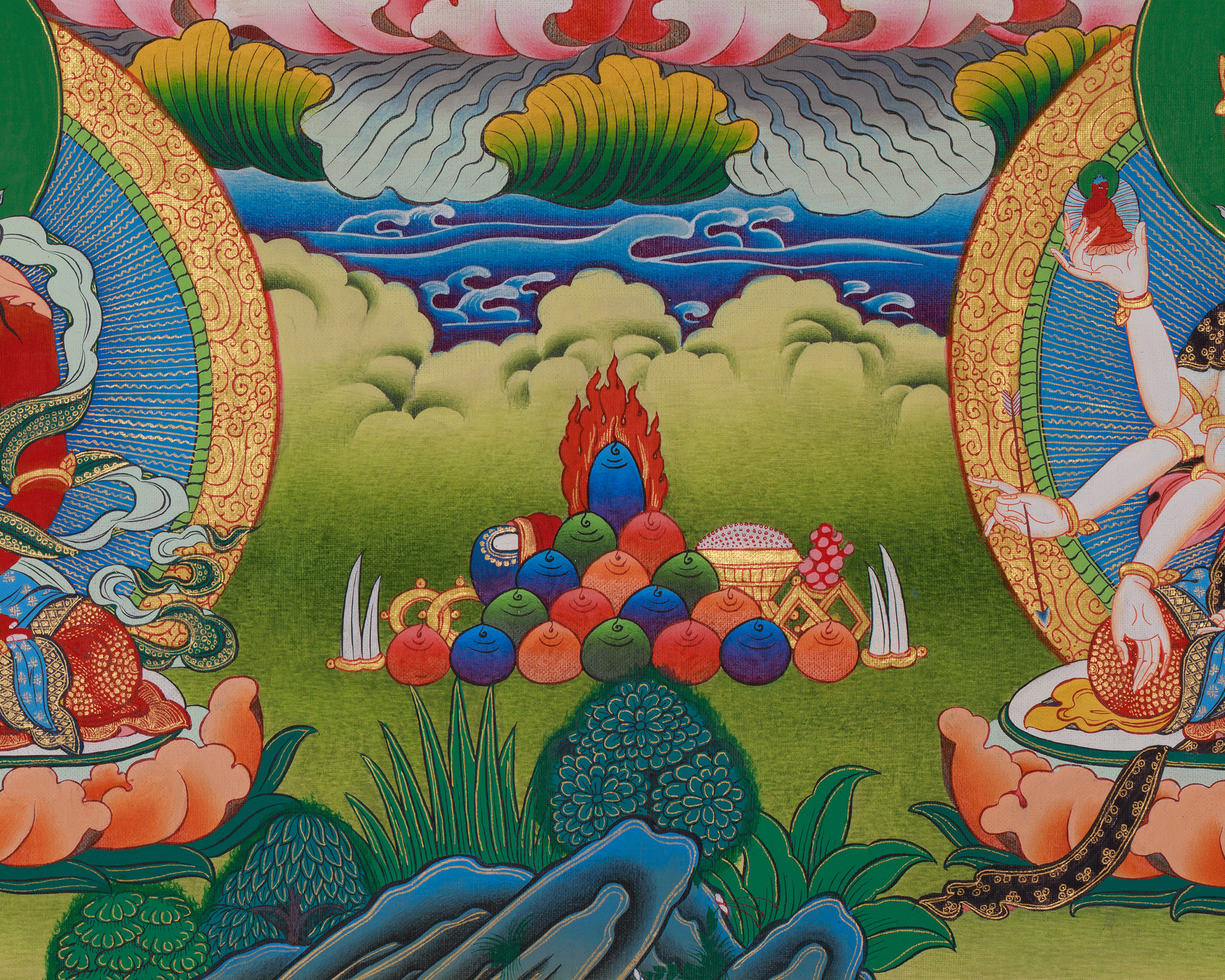 Sacred Thangka of White Tara | Revered Female Buddha In  Vajrayana Buddhism