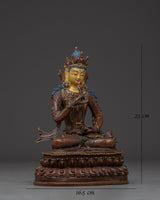 Vjarasattva Oxidized Copper Statue