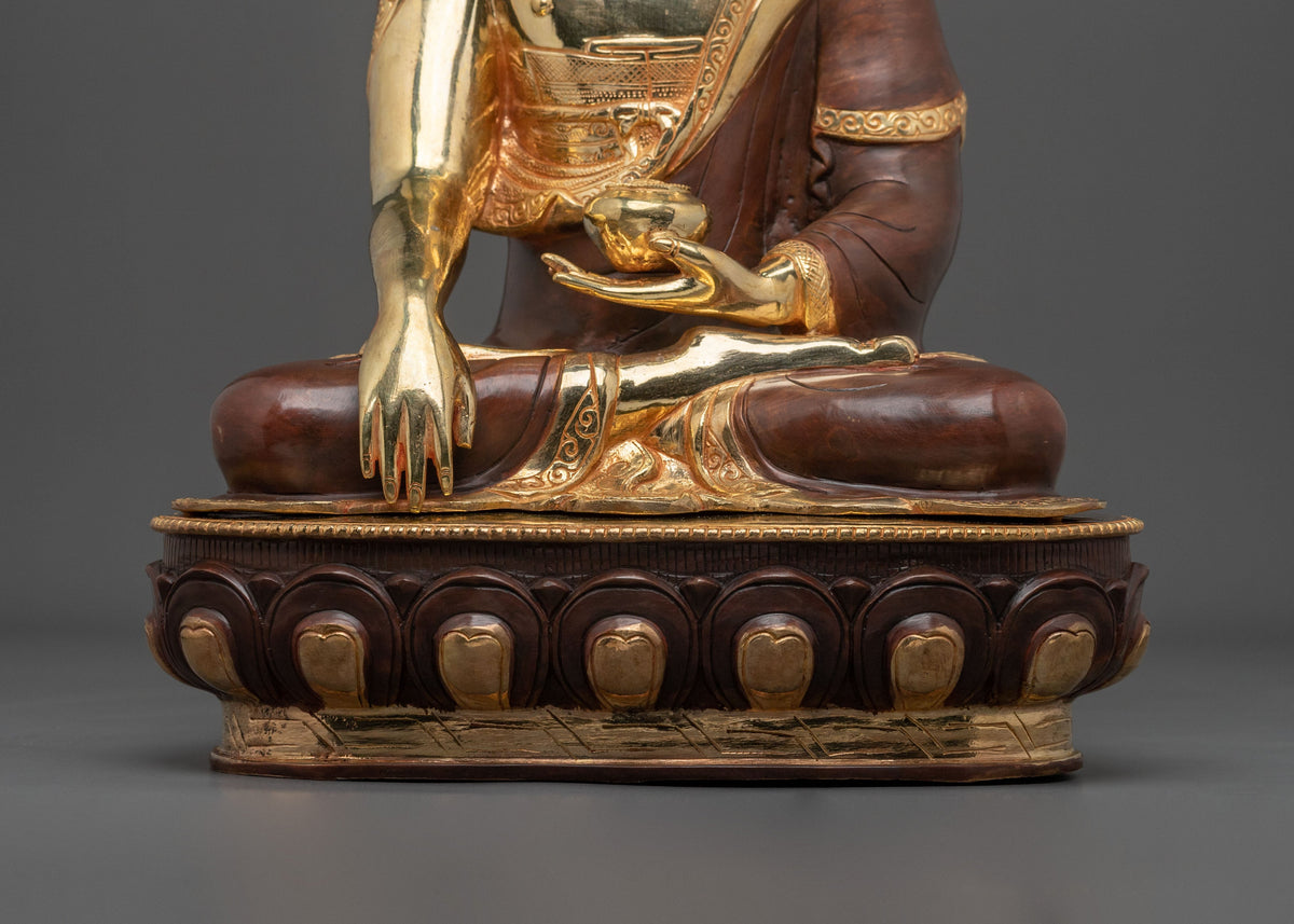 Shakyamuni Enlightened Sage Statue | 24K Gold Gilded Buddha Sculpture