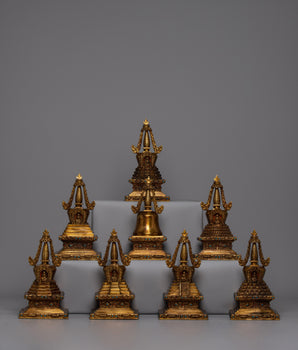 Tibetan Eight Stupa Set
