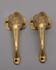Elephant Brass Shower Door Handle