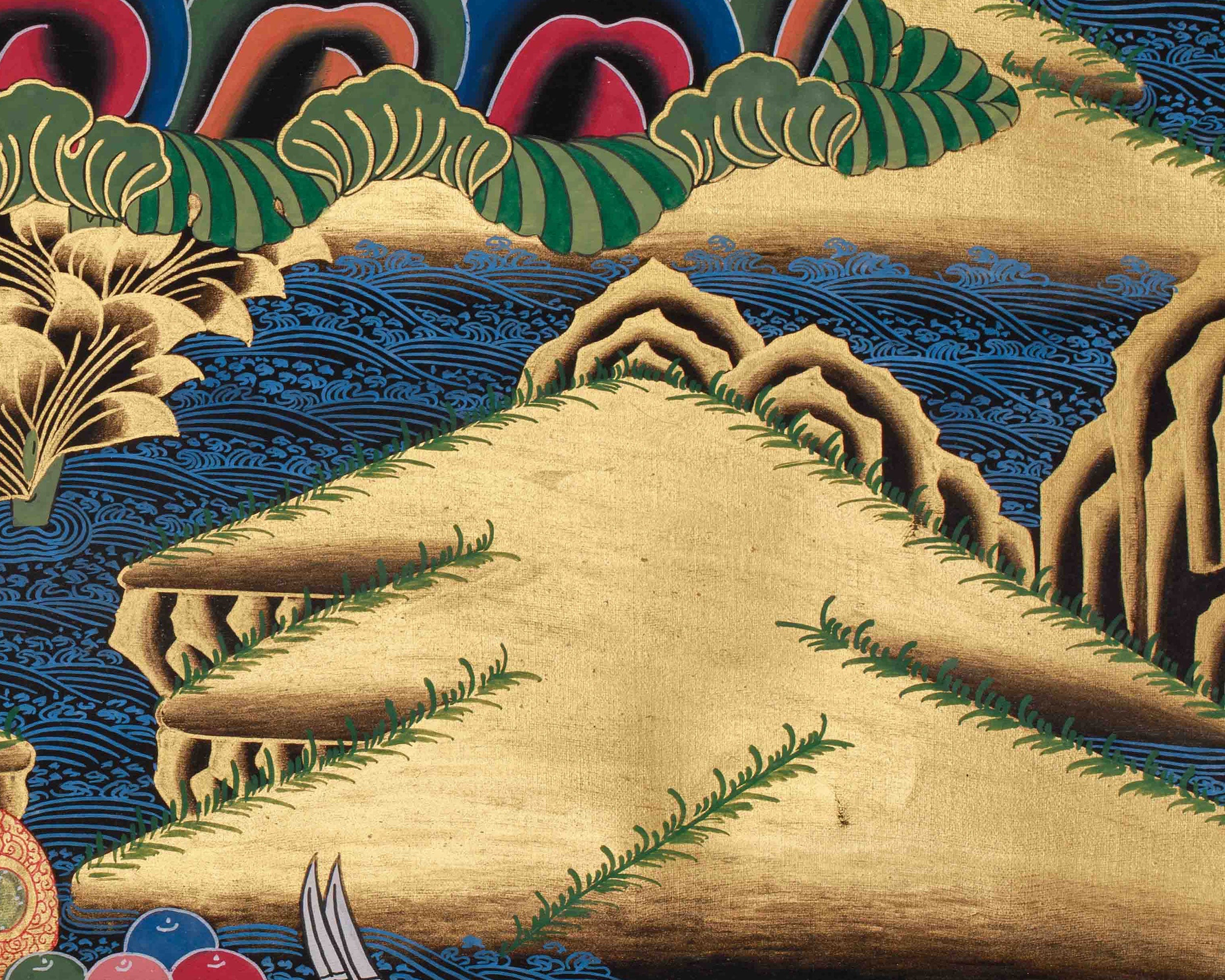 Manjushri Bodhisattva of Wisdom Art | Traditional Artwork