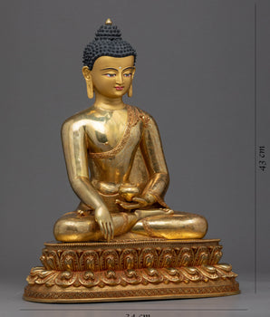 Tibetan Shakyamuni Buddha Sculpture | Hand-Carved Fine Art