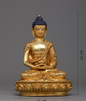 Discover Serenity with our Tiny Buddha Amitabha Statue | Handcrafted Buddha Sculpture