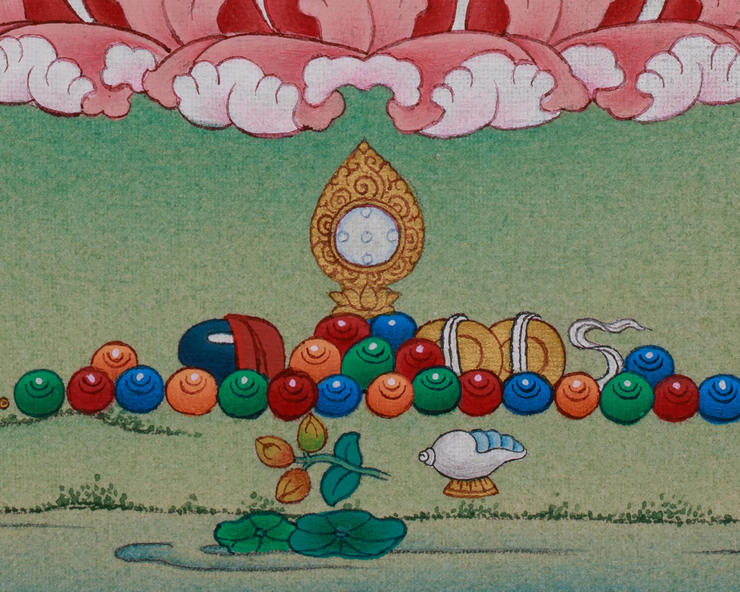 Chenrezig Buddhist Art | Sacred Compassion Buddha | Avalokiteshvara Thangka