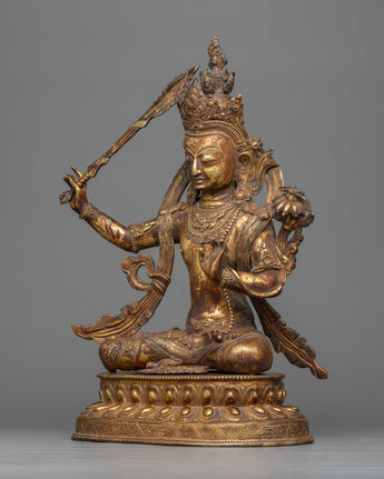 peaceful-manjushri-sculpture