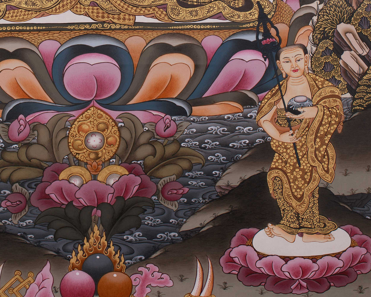 Shakyamuni Buddha Meditation Thangka | Timeless Buddhist Art of Inner Peace and Awakening