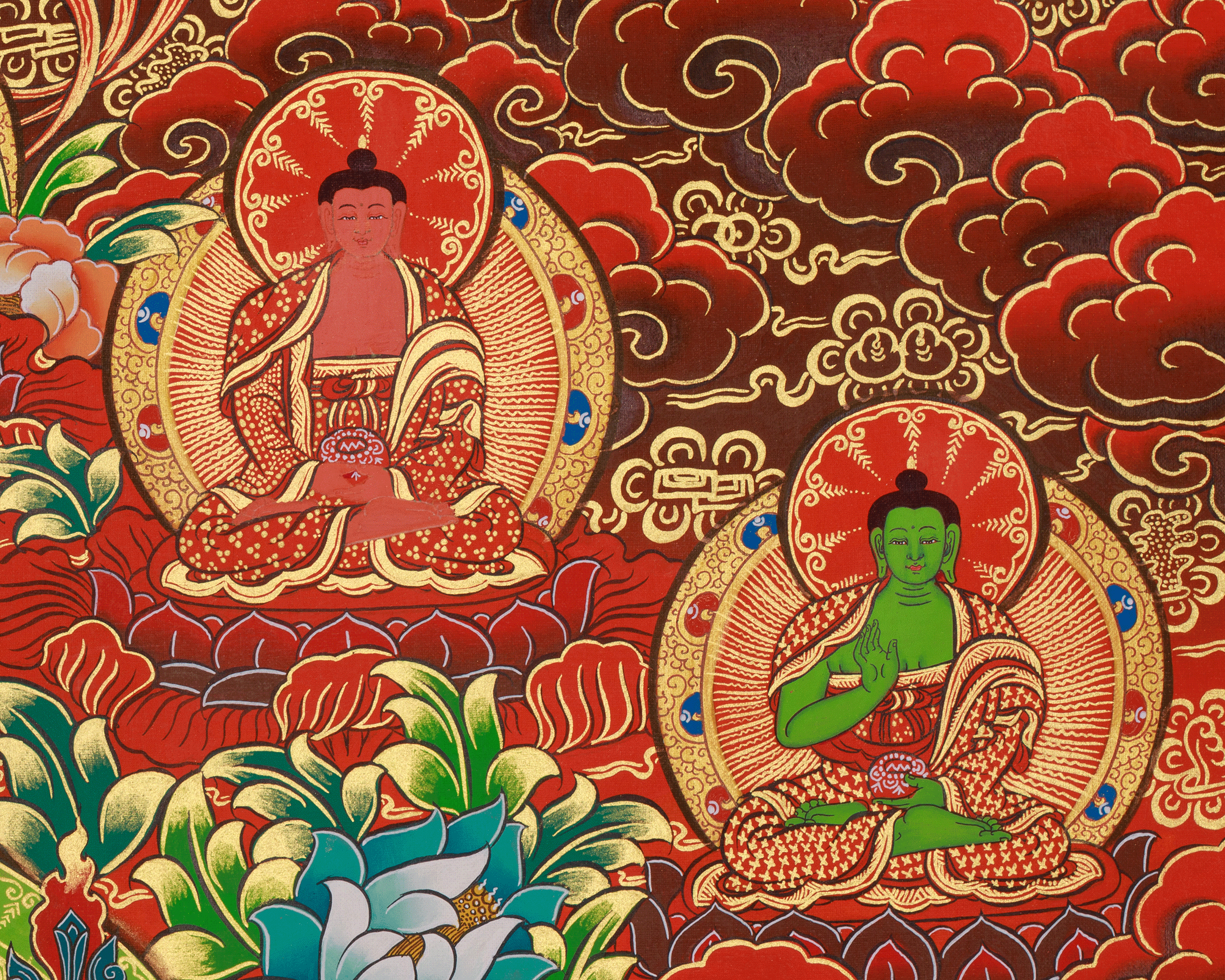 Himalayan Guru Rinpoche Art | Buddhist Master | Padmasambhava Thangka
