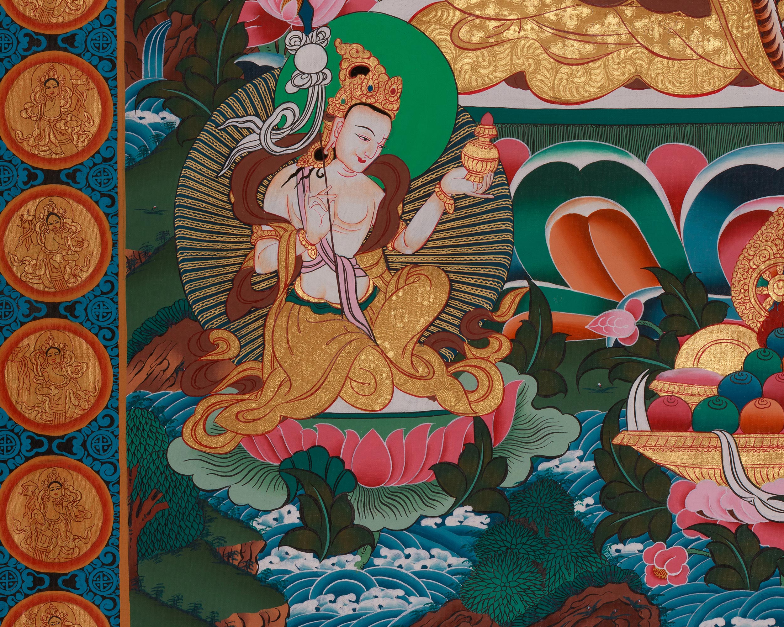 Tibetan deity Guru Rinpoche Thangka | Padmasambhava Thangka